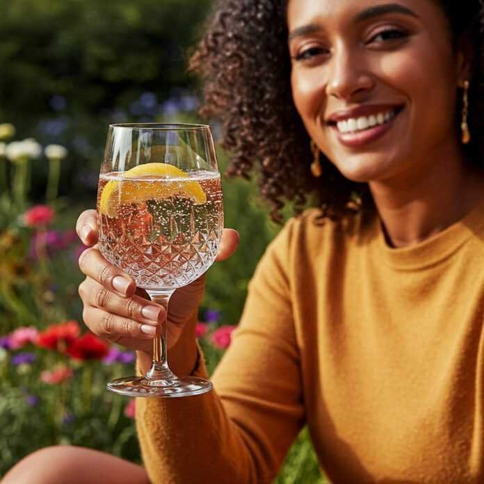 Refreshing alcohol-free drink. Refreshing alcohol-free drink