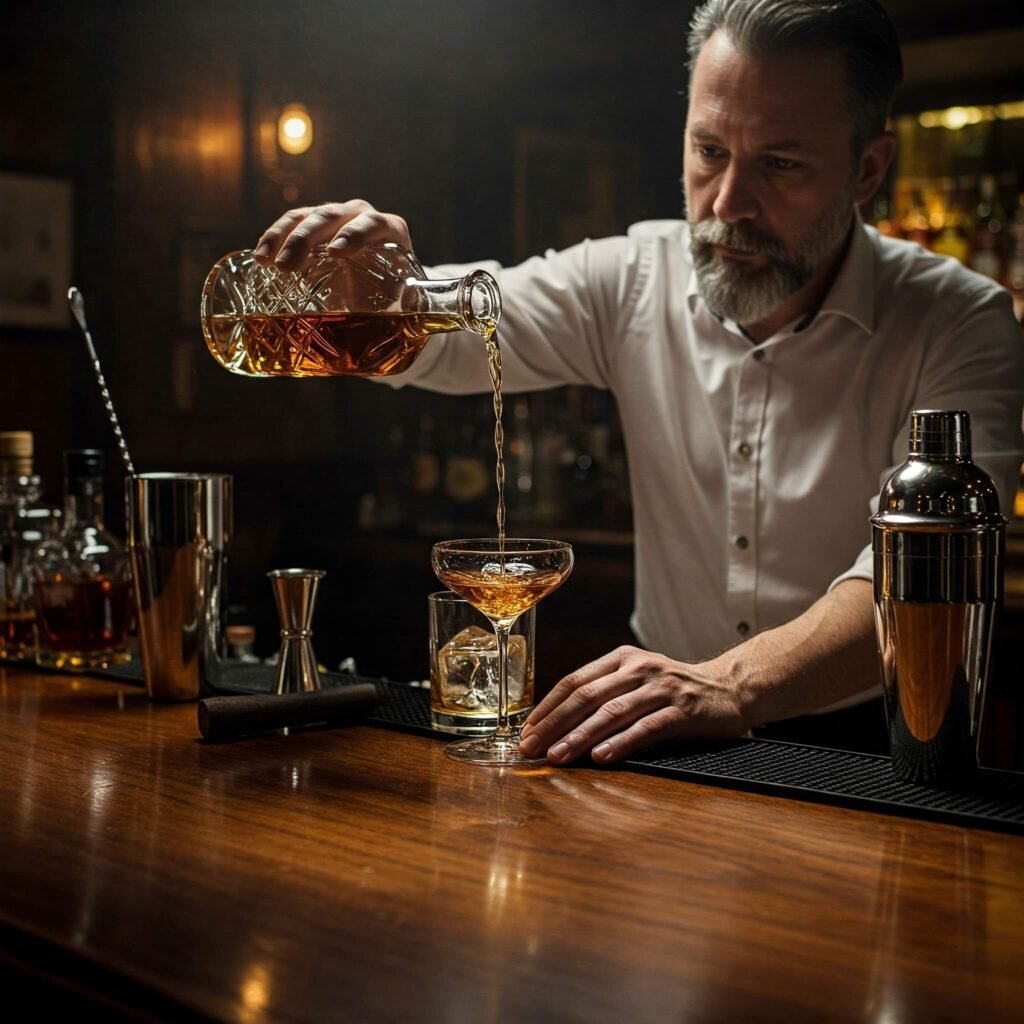 Whiskey cocktail preparation