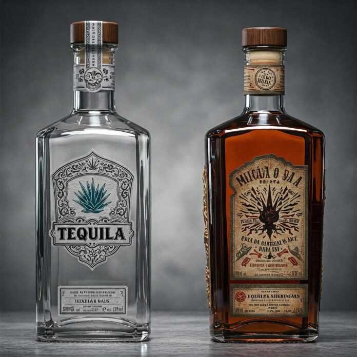 Tequila and Mezcal Bottles Tequila and Mezcal Bottles