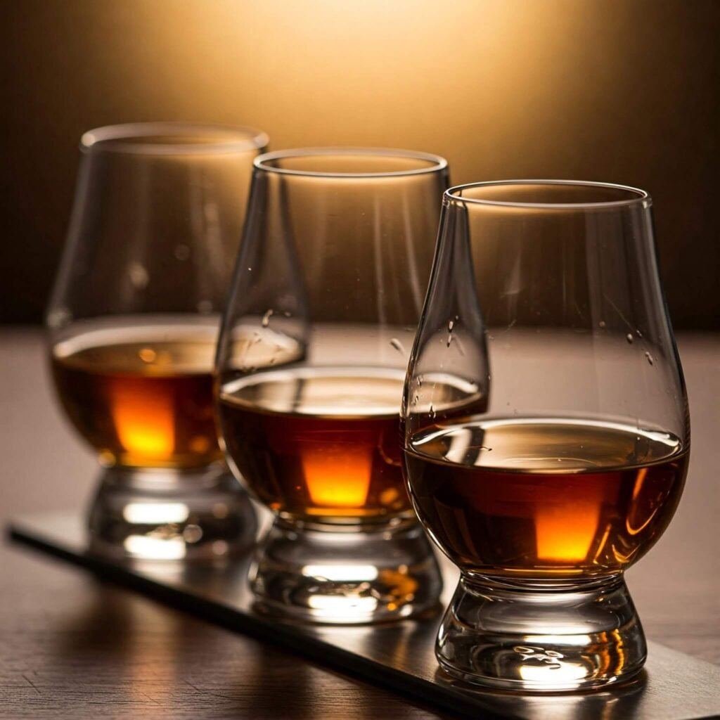 American whiskey tasting flight