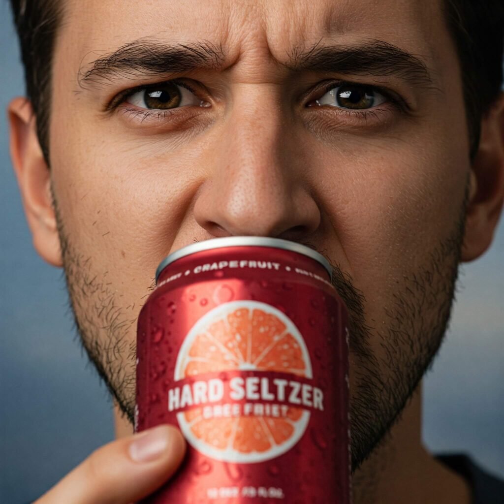 Sipping Hard Seltzer Reaction