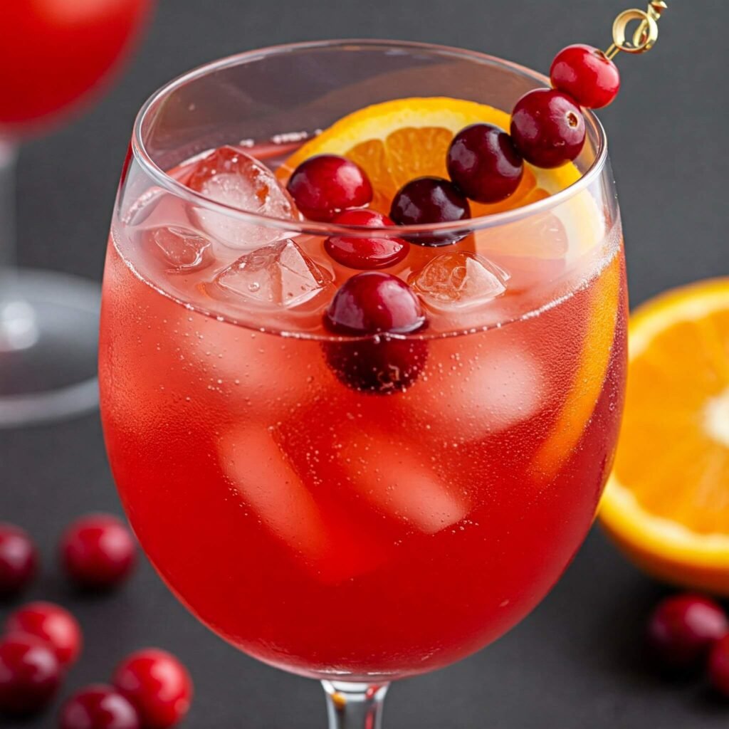 Festive Cranberry Bliss Cocktail