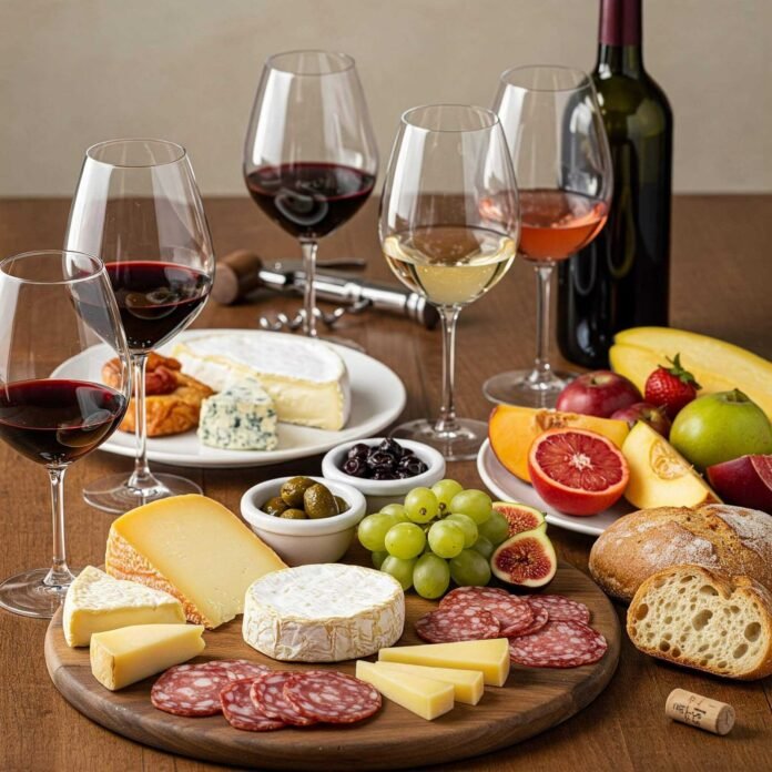 Wine and food pairing arrangement