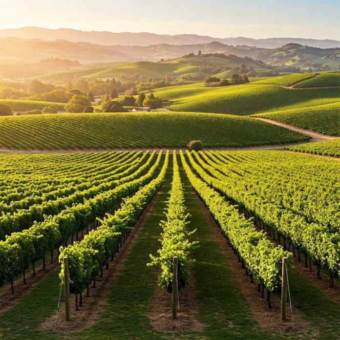 Scenic Napa Valley vineyard