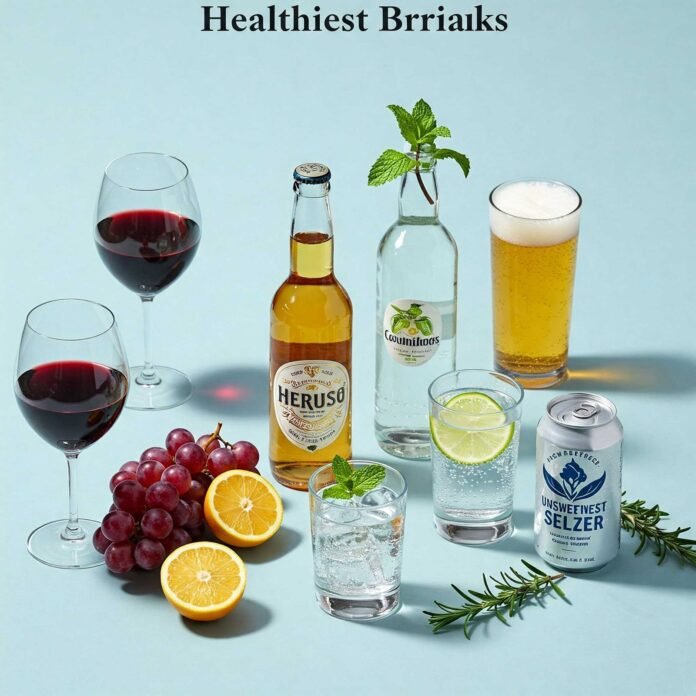 Top 5 healthiest alcoholic drinks Top 5 healthiest alcoholic drinks