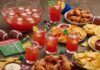 Game Day Drink Recipes That Score Big With Guests Festive game day party spread