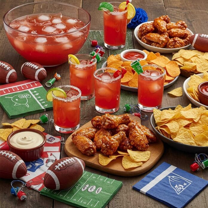 Festive game day party spread Festive game day party spread
